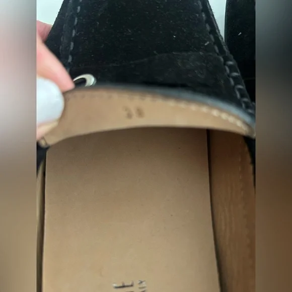 La Canadienne Pilar Black Suede Driver/Loafers - Picture 5 of 5